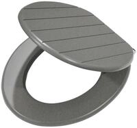Tiger WC-Sitz Baya SoftClose MDF Grau (Set, 3-St), universell einsetzbar