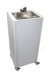 ad-ideen Waschbecken Mobiles Handwaschbecken auf Rollen Verkaufsstand Wochenm. Imbiss