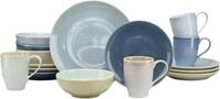 creaTable Kombiservice Geschirr-Set Reactive (16-tlg), 4 Personen, Steinzeug,