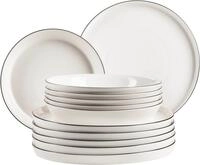 M&Auml;SER Tafelservice SITA, aus Porzellan (12-tlg), 6 Personen, Porzellan, Teller Set,