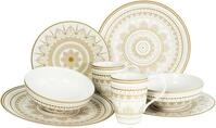 creaTable Kombiservice Mandala Gold (8-tlg), 2 Personen, Steinzeug, Service,...