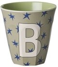 rice Becher Rice Melamin Buchstabenbecher A&ndash;Z &ndash; Melamin Becher mit Sternen,