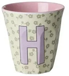 rice Becher Rice Buchstabenbecher &ndash; Melamin Tassen A&ndash;Z mit Blumen-Design,