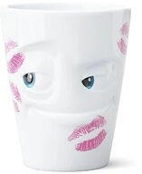 FIFTYEIGHT PRODUCTS Becher Henkelbecher Gek&uuml;sst - 350 ml, Hartporzellan,