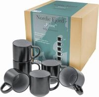 creaTable Becher Nordic Fjord, 6-tlg., Steinzeug, Kaffeebecher, Tassen Set,...