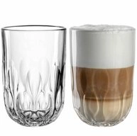 LEONARDO Latte-Macchiato-Glas GOCCE 3. Variante 2er Set 380 ml, Glas