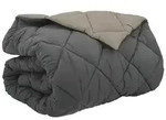 vidaXL Bett Winterbettdecke 240 x 260 cm 450 g/m2 Hellgrau und Anthrazit...