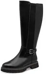 MARCO TOZZI Stiefel Blockabsatz, Langschaftstiefel mit breitem Stretcheinsatz