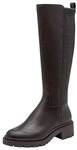 Tamaris Stiefel Blockabsatz, Langschaftstiefel mit dekorativer Logopr&auml;gung...