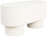 Trendm&ouml;bel24 Bank Sitzbank Marcos in Wei&szlig; mit Boucl&eacute;-Bezug f&uuml;r Esszimmer...