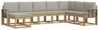 vidaXL Gartenlounge-Set Outdoor-Sofagarnitur 8 stk. Wei&szlig; und Hellgrau, (8-tlg)