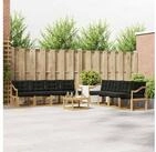 vidaXL Gartenlounge-Set vidaXL Outdoor-Sofagarnitur 9 stk. Wei&szlig; und Schwarz