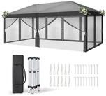 LuxusKollektion Faltpavillon Faltpavillon 3x6m Anthrazit UV 50+ M&uuml;ckenschutz
