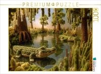 CALVENDO Puzzle CALVENDO Puzzle Subtropischer Sumpf mit Krokodilen, 1000 Teile