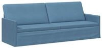 vidaXL Sofa 220 x 81 x 82 cm 3-Sitzer Sofa Blau 220x81x82 cm Cordstoff, 1 Teile