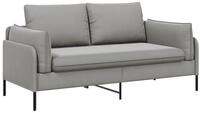 vidaXL Sofa 188 x 81 x 89 cm 2-Sitzer Sofa 2-Sitzer Hellgrau 188x81x89 cm Samt,...