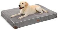 LuxusKollektion Hundebett Orthop&auml;disches Hundebett L 107x76cm grau