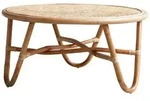 Tikamoon Couchtisch Couchtisch aus Rattanst&auml;ben 80 Lina beige