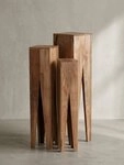 KADIMA DESIGN Satztisch Beistelltisch 3er Set Akazie Massivholz Satztisch...