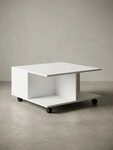 KADIMA DESIGN Couchtisch Design Couchtisch 70x70 cm Wei&szlig;, Wohnzimmertisch mit 2