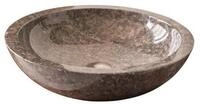 Tikamoon Waschbecken Waschbecken aus grauem Marmor Calypso grey