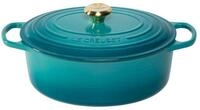 LE CREUSET Kochtopf Signature oval 31 cm Bleu Riviera