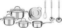 GSW Topf-Set Montreal, Edelstahl (Set, 11-tlg., je 1 Kochtopf 14/16/20 cm, 1