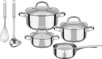 GSW Topf-Set Montreal, Edelstahl (Set, 9-tlg., je 1 Kochtopf 14/16/20 cm, 1...