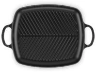 LE CREUSET Servierplatte Grillplatte Signature rechteckig schwarz matt 30cm,