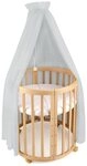 Waldin Betthimmel Baldachin aus T&uuml;ll mit Himmelstange f&uuml;r Babybett, ohne...