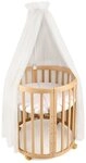 Waldin Betthimmel Baldachin aus T&uuml;ll mit Himmelstange f&uuml;r Babybett, ohne...