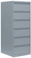Steelboxx Karteikasten Karteikartenschrank DIN A5 zweibahnig 6 Schubladen grau...