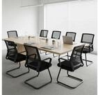 HOMCOM Besucherstuhl (Konferenzstuhl, 8 St), f&uuml;r Arbeitszimmer, B&uuml;ro, Schwarz