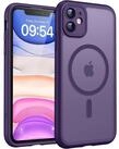 LuxusKollektion Handyh&uuml;lle iPhone 11 H&uuml;lle Magsafe Dunkellila