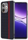 LuxusKollektion Handyh&uuml;lle Schutzh&uuml;lle Oppo A5 Pro Carbon Rot/Schwarz