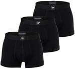 Emporio Armani Boxer Herren Boxershort 3er Pack Baumwolle ESSENTIAL LOGOLABEL