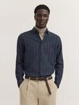 bugatti Langarmhemd Modern Fit Modern Fit Flanell Gestreift Button-Down