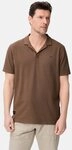 camel active Poloshirt aus reiner Baumwolle Kurzarm Shirts_Poloshirt braun M (48)