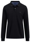 FYNCH-HATTON Langarmshirt mit Logo-Stickerei und Polokragen