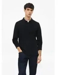s.Oliver Langarmshirt Polo-Shirt Langarm-Poloshirt aus Baumwoll-Piqu&eacute; schwarz S (44)