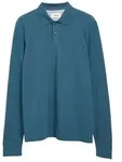 s.Oliver Langarmshirt Polo-Shirt Langarm-Poloshirt aus Baumwoll-Piqu&eacute; blau S (44)