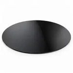 relaxdays Tischplatte Glasplatte 6mm ESG (1 St), 60 cm schwarz Rund | 60 cm x...