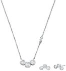 MICHAEL KORS Ohrring und Ketten Set Charmantes Silberschmuckset MKC1767SET