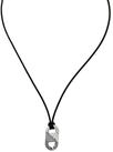 Emporio Armani Kette mit Anh&auml;nger Schmuck Geschenk Edelstahl Leder