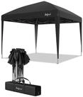 Zelsius Faltpavillon Faltbarer Pavillon 3 x 3 m, Schwarz, Pop-Up Faltpavillon,