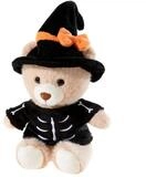 Heunec&reg; Kuscheltier Teddyb&auml;r Hexe Skelett braun/schwarz sitzend 15 cm...