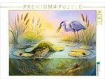 CALVENDO Puzzle CALVENDO Puzzle Frosch versteckt sich vorsichtig unter