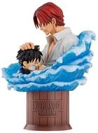 Banpresto Spielfigur Piratenfigur Shanks & Ruffy, 15 cm, einteiliges rotes Haar