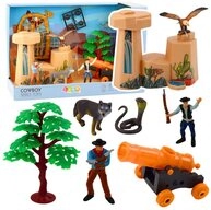 LEAN TOYS Spielfigur Cowboyfiguren Westernfiguren Abenteuerset, (Spar-Set,...