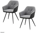 HTI-Living Esszimmerstuhl Esszimmerstuhl 2er Set Anthrazit/Grau Joschka (Set, 2...